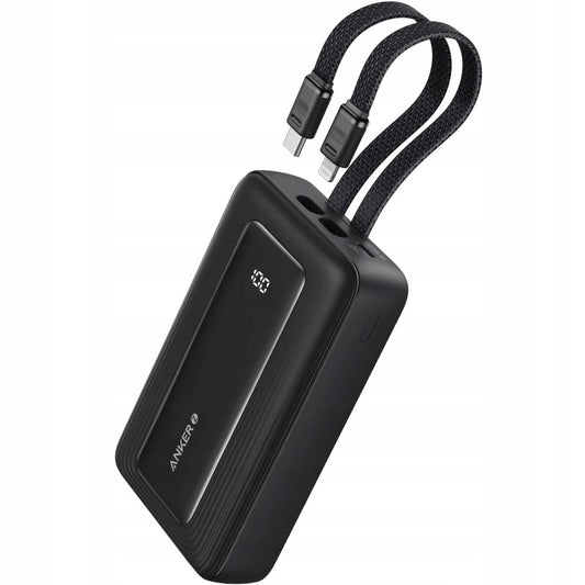 Anker PowerCore Ulkoinen Akku, 10000mAh, 30W, QC + PD, 1 x Lightning - 1 x USB-A - 2 x USB-C, Musta A1680G11