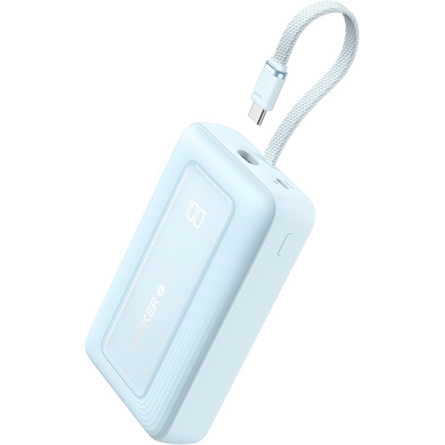 Anker Zolo ulkoinen akku, 20000mAh, 30W, QC + PD, 1 x USB-A - 2 x USB-C, Sininen A1689031