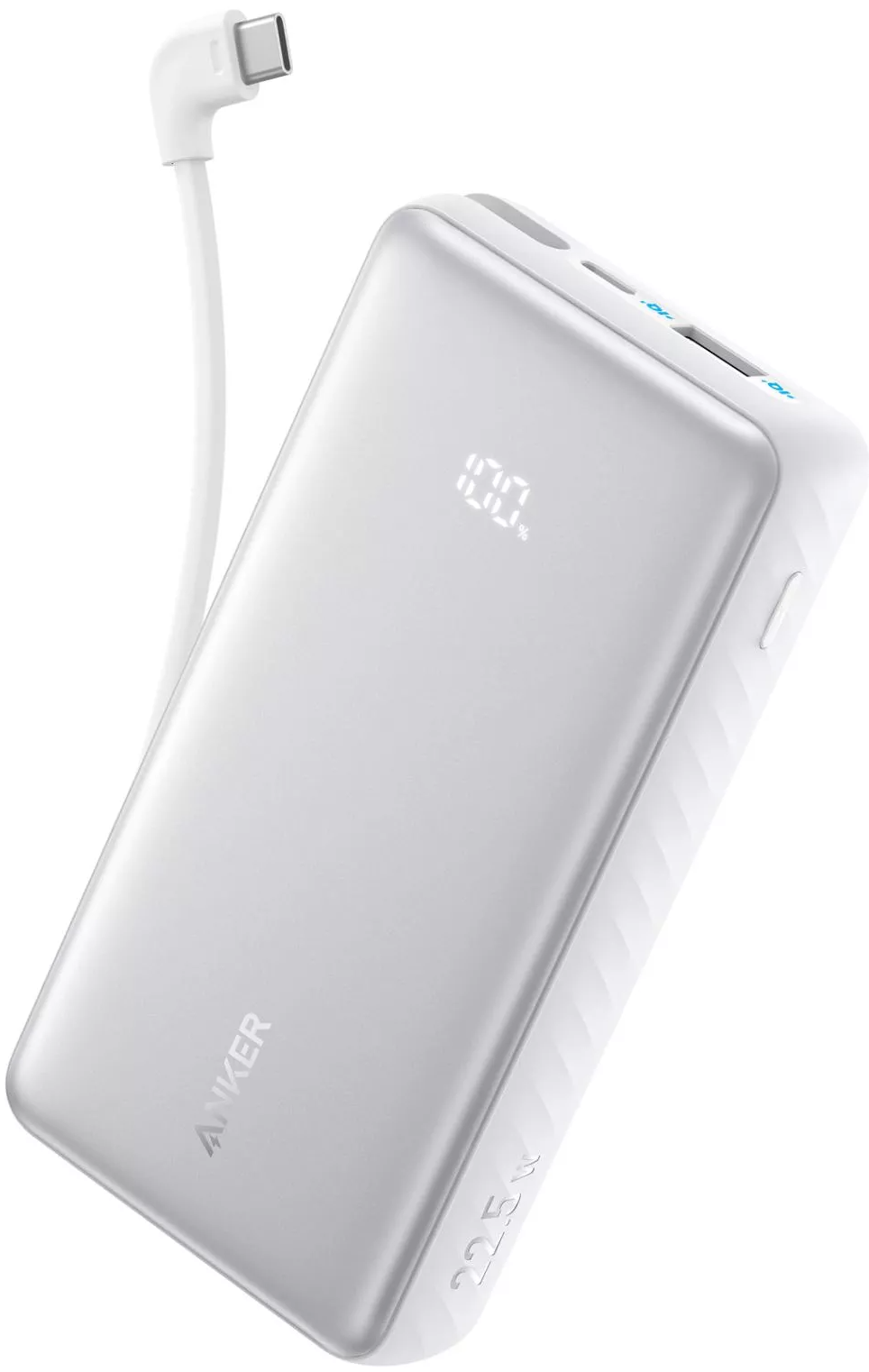 Ulkoinen akku Anker Zolo, 10000mAh, 22.5W, QC + PD, 1 x USB-A - 2 x USB-C, Valkoinen A110DH21