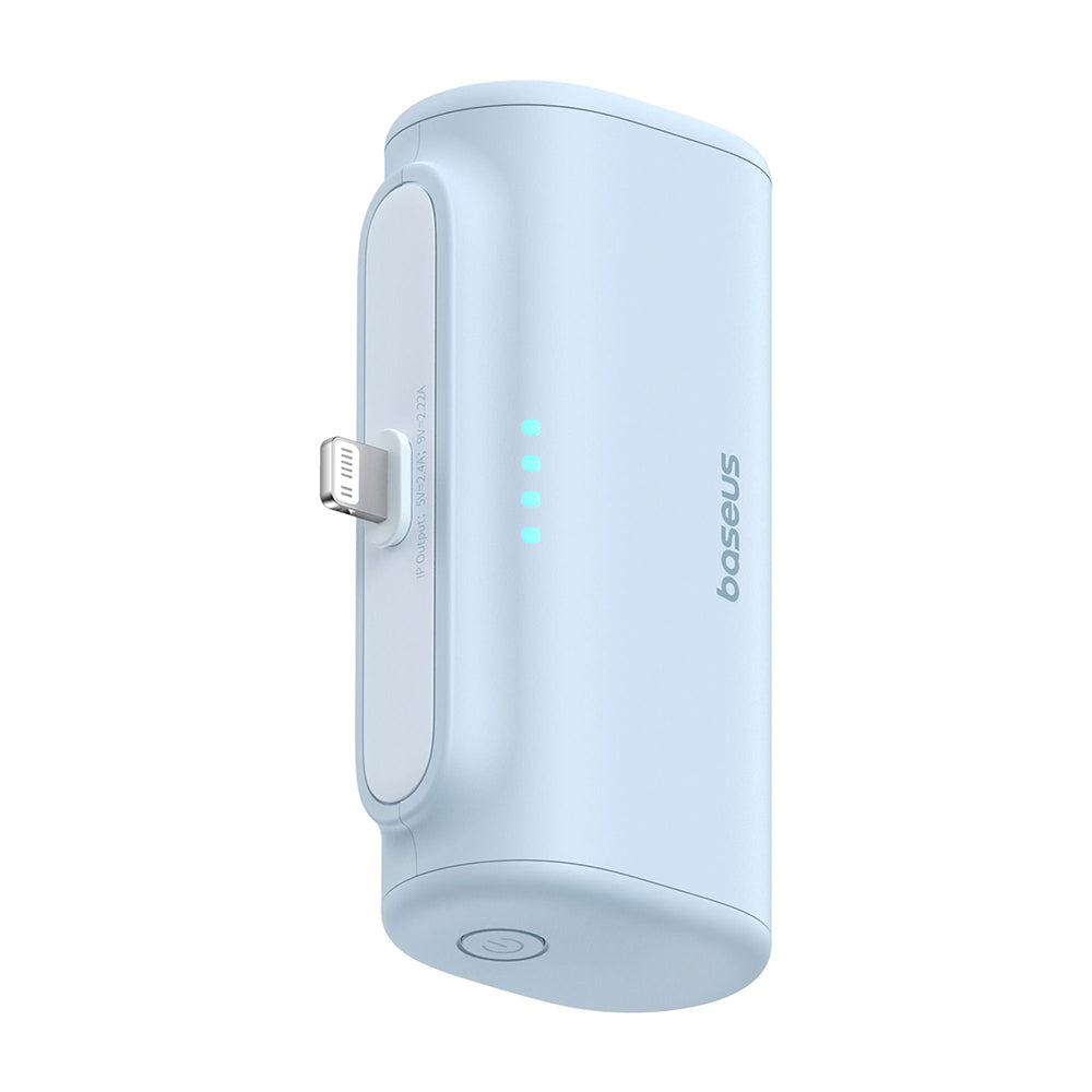 Ulkoinen akku Baseus Compact, 5000mAh, 20W, PD, 1 x Lightning - 1 x USB-C, Sininen P10068307313-00