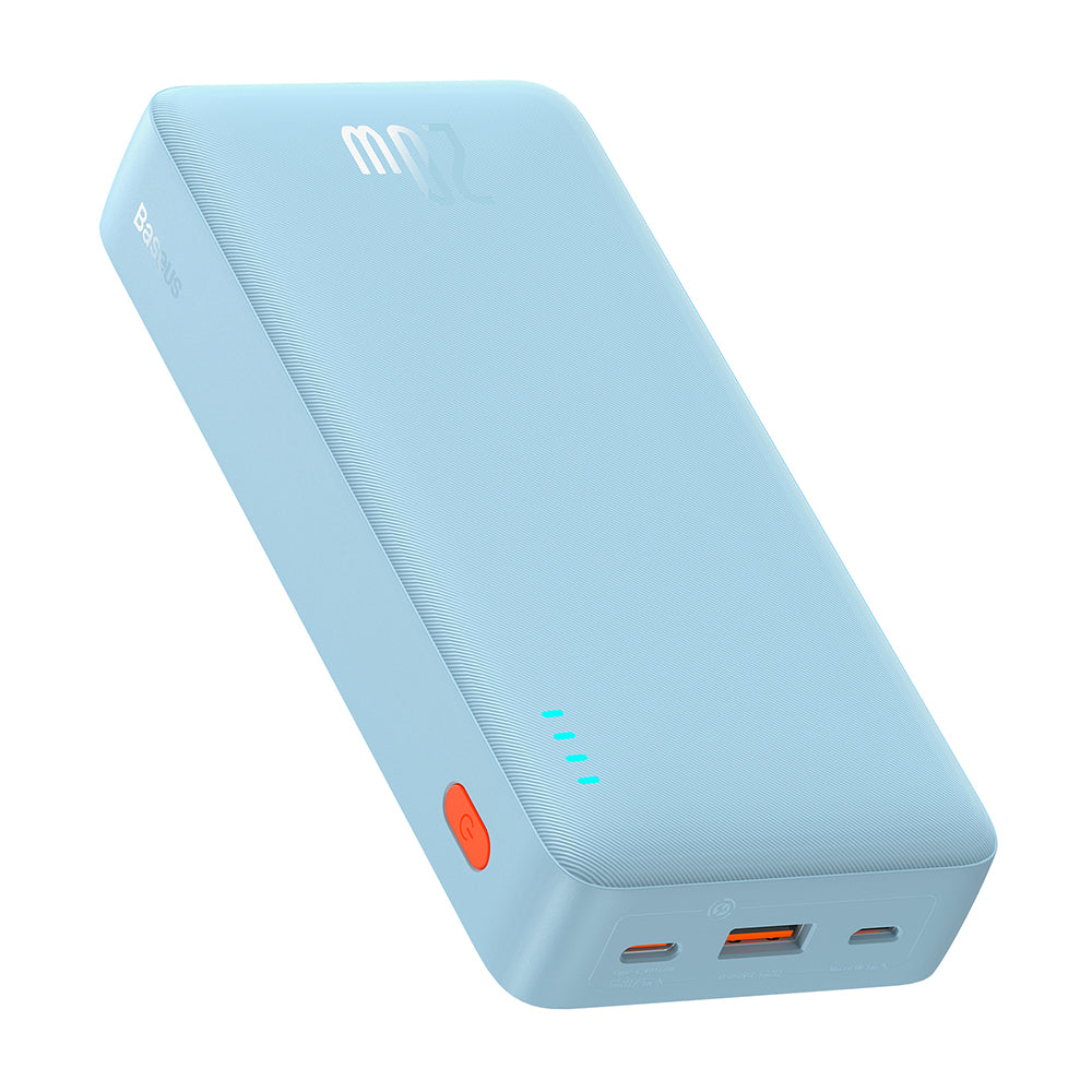 Baseus Airpow Ulkoinen Akku, 20000mAh, 20W, QC + PD, 1 x USB-A - 1 x USB-C, Sininen P10022804313-00