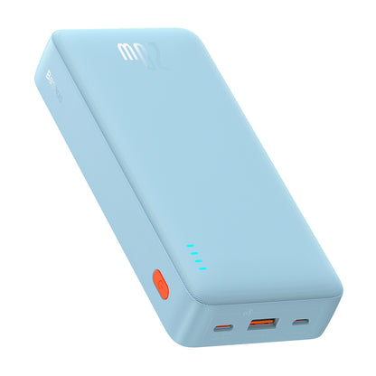 Baseus Airpow Ulkoinen Akku, 20000mAh, 20W, QC + PD, 1 x USB-A - 1 x USB-C, Sininen P10022804313-00