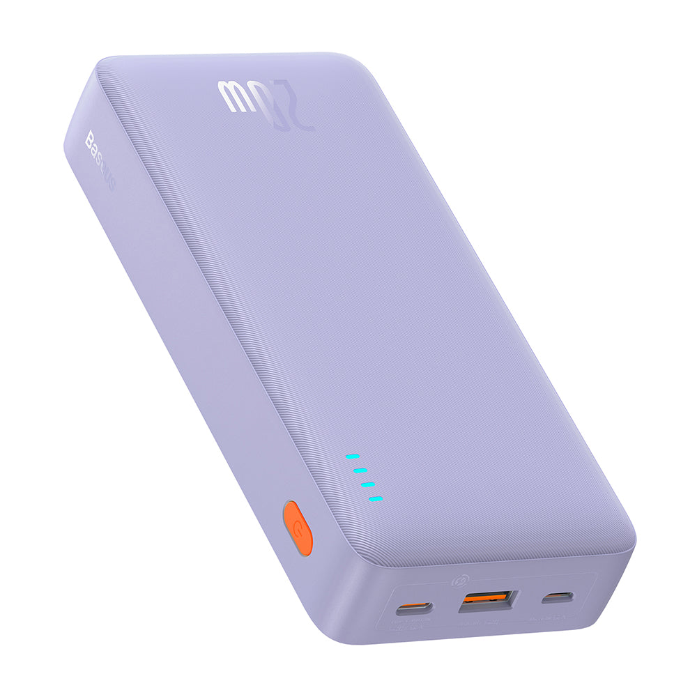 Ulkoinen akku Baseus Airpow, 20000mAh, 20W, QC + PD, 1 x USB-A - 1 x USB-C, Violetti P10022804513-00