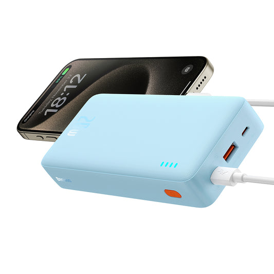 Baseus Airpow Ulkoinen Akku, 20000mAh, 20W, QC + PD, 1 x USB-A - 1 x USB-C, Sininen P10022804313-00
