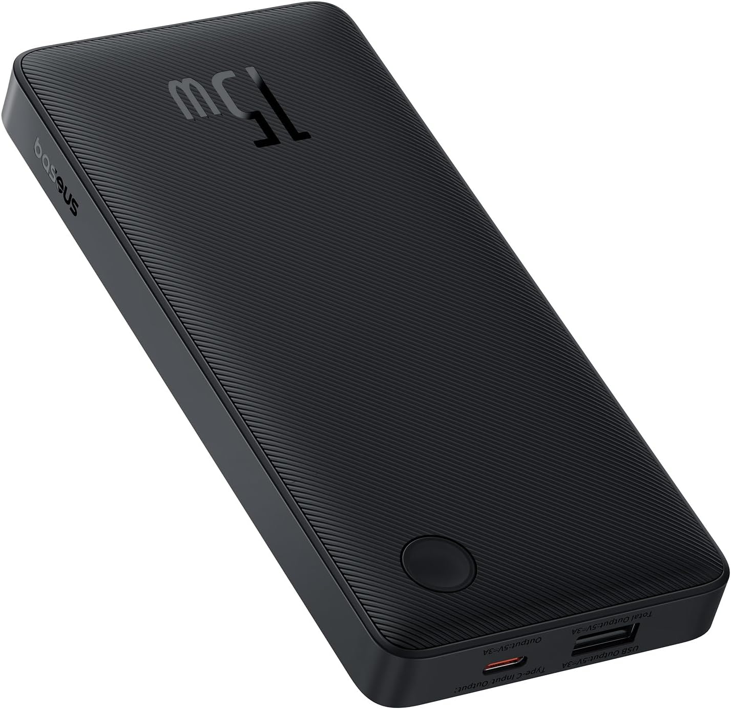 Baseus Airpow Lite ulkoinen akku, 10000mAh, 15W, 1 x USB-A - 1 x USB-C, musta P10067500123-00 