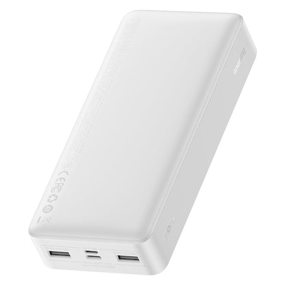 Baseus Bipow ulkoinen akku, 20000mAh, 15W, 1 x USB-C - 2 x USB-A, Valkoinen PPBD050102