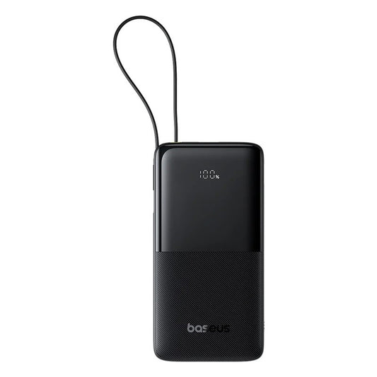 Ulkoinen akku Baseus Bipow 2, 10000mAh, 20W, QC + PD, 1 x USB-A - 2 x USB-C, Musta P10077101113-00