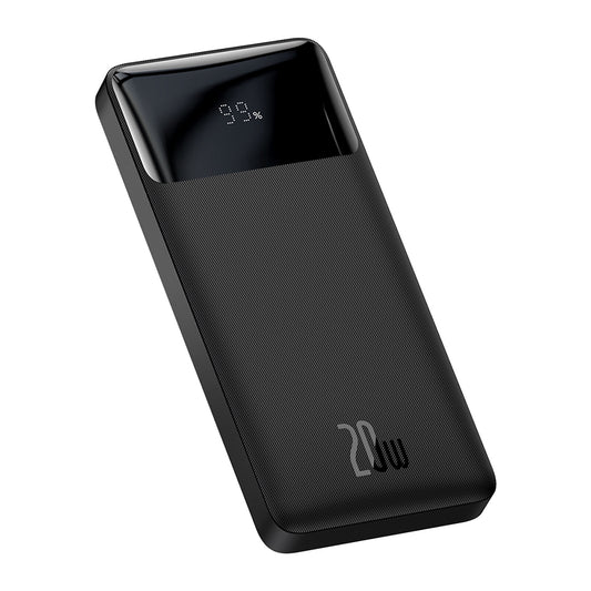 Ulkoinen akku Baseus Bipow, 10000mAh, 20W, QC + PD, 1 x USB-C - 2 x USB-A, Musta PPBD050301