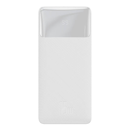 Ulkoinen akku Baseus Bipow, 30000mAh, 15W, 1 x USB-C - 2 x USB-A, Valkoinen PPBD050202