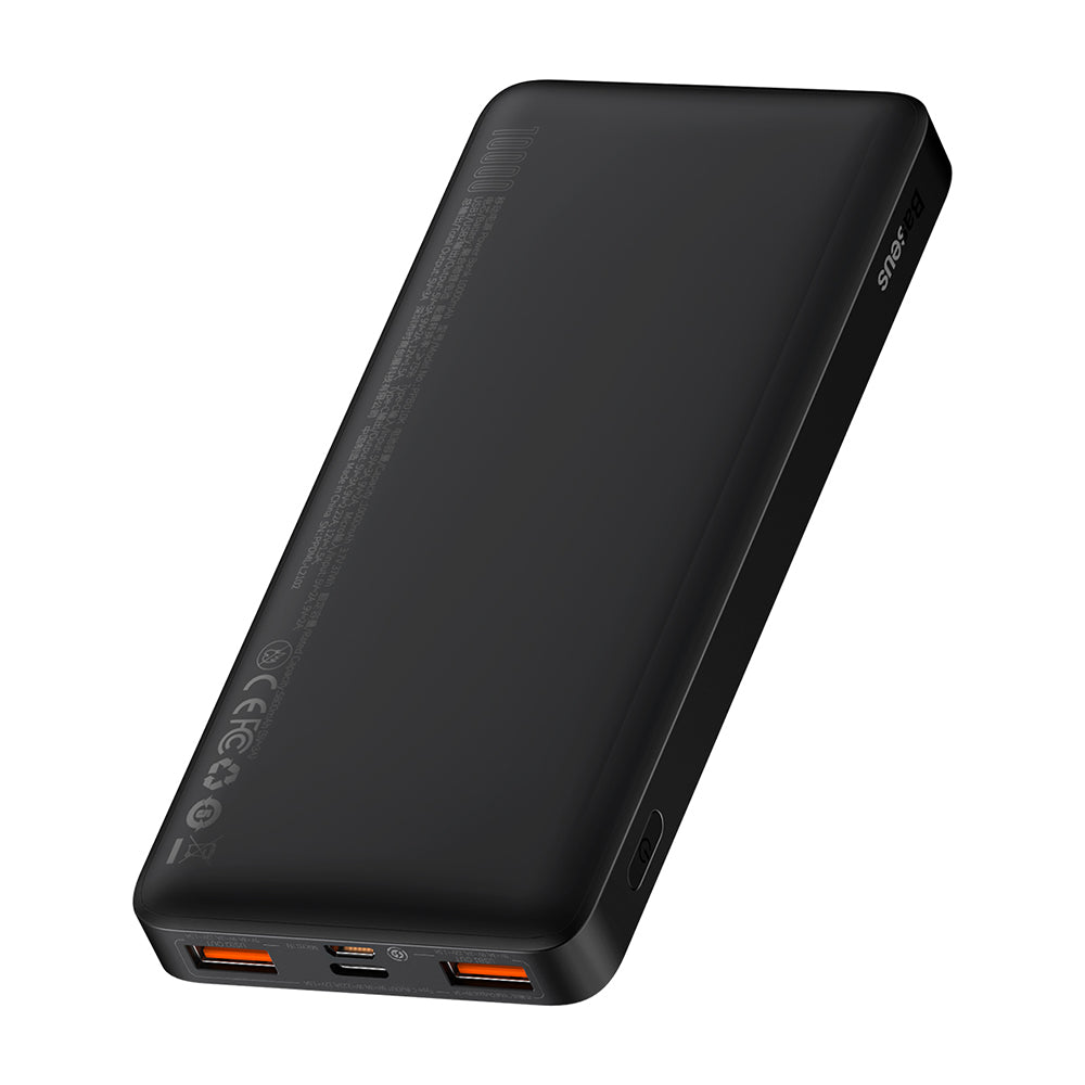 Ulkoinen akku Baseus Bipow, 10000mAh, 20W, QC + PD, 1 x USB-C - 2 x USB-A, Musta PPBD050301