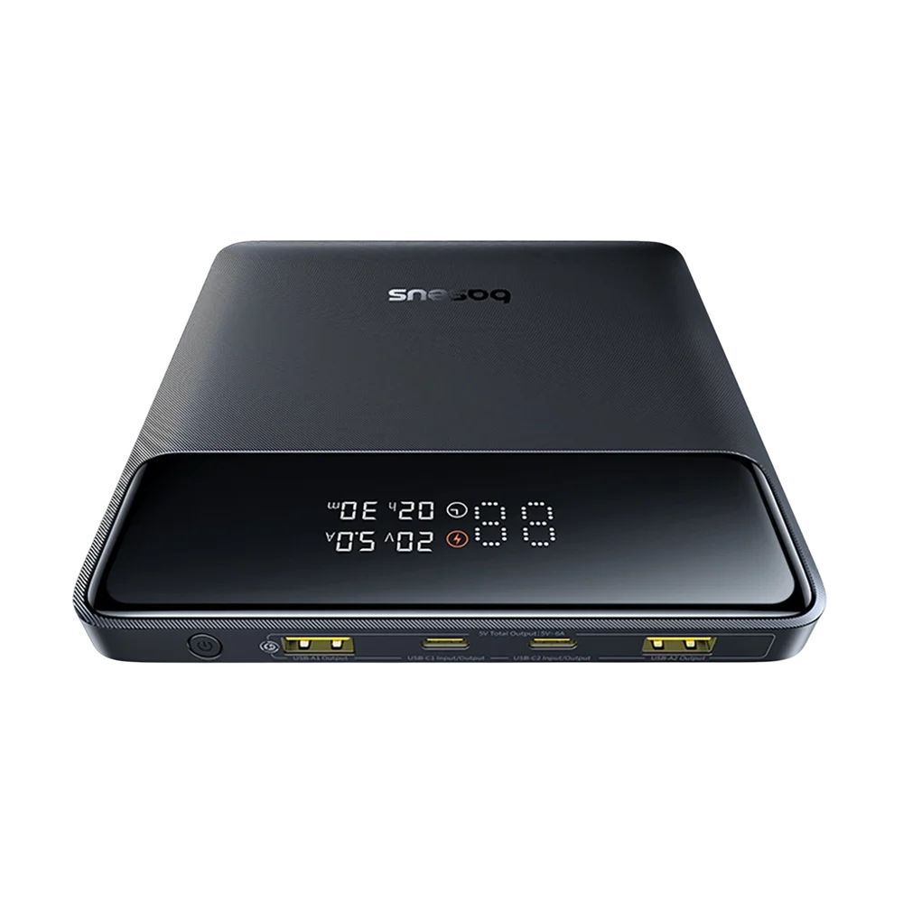 Ulkoinen akku Baseus Blade H1, 20000mAh, 100W, QC + PD, 2 x USB-A - 2 x USB-C, Musta
