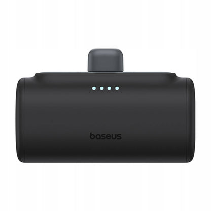 Ulkoinen akku Baseus Compact, 5000mAh, 20W, PD, 1 x Lightning - 1 x USB-C, Musta P10068307113-00