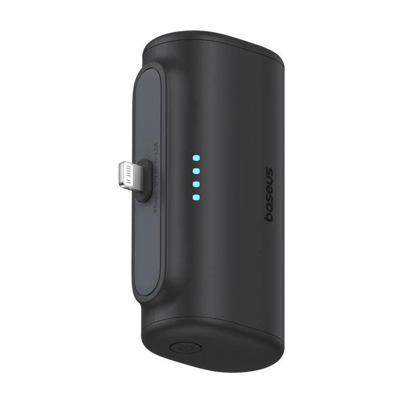 Ulkoinen akku Baseus Compact, 5000mAh, 20W, PD, 1 x Lightning - 1 x USB-C, Musta P10068307113-00