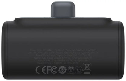 Ulkoinen akku Baseus Compact, 5000mAh, 20W, PD, 1 x Lightning - 1 x USB-C, Musta P10068307113-00