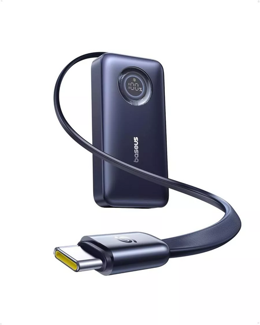 Baseus EnerCore CR11 Ulkoinen Akku, 10000mAh, 45W, PD, 2 x USB-C, Musta E0027G01