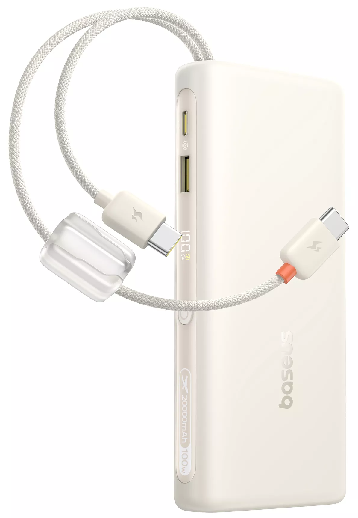 Baseus EnerFill FC41 ulkoinen akku, 20000mAh, 100W, QC + PD, 1 x USB-A - 3 x USB-C, Valkoinen E0028N04
