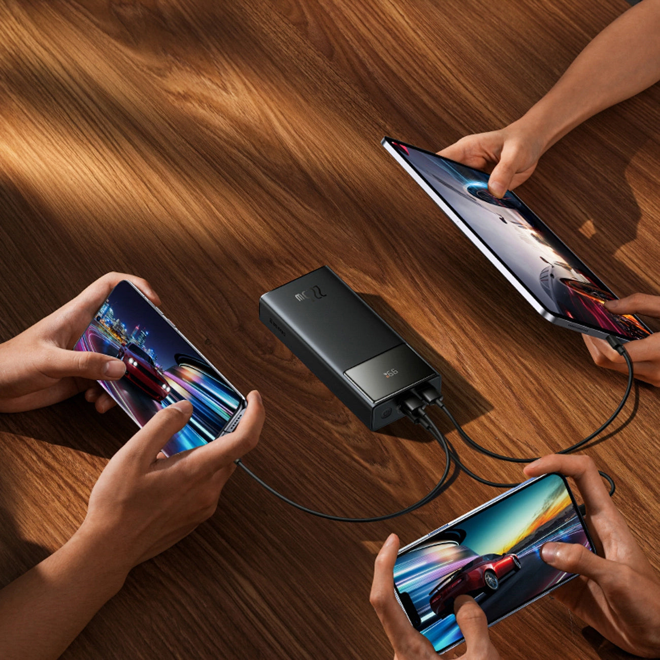 Ulkoinen akku Baseus EnerFill FP41, 30000mAh, 22.5W, QC + PD, 1 x USB-C - 2 x USB-A, Musta