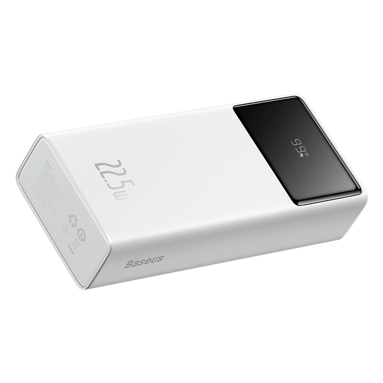 Ulkoinen akku Baseus EnerFill FP41, 30000mAh, 22.5W, QC + PD, 1 x USB-C - 2 x USB-A, Valkoinen