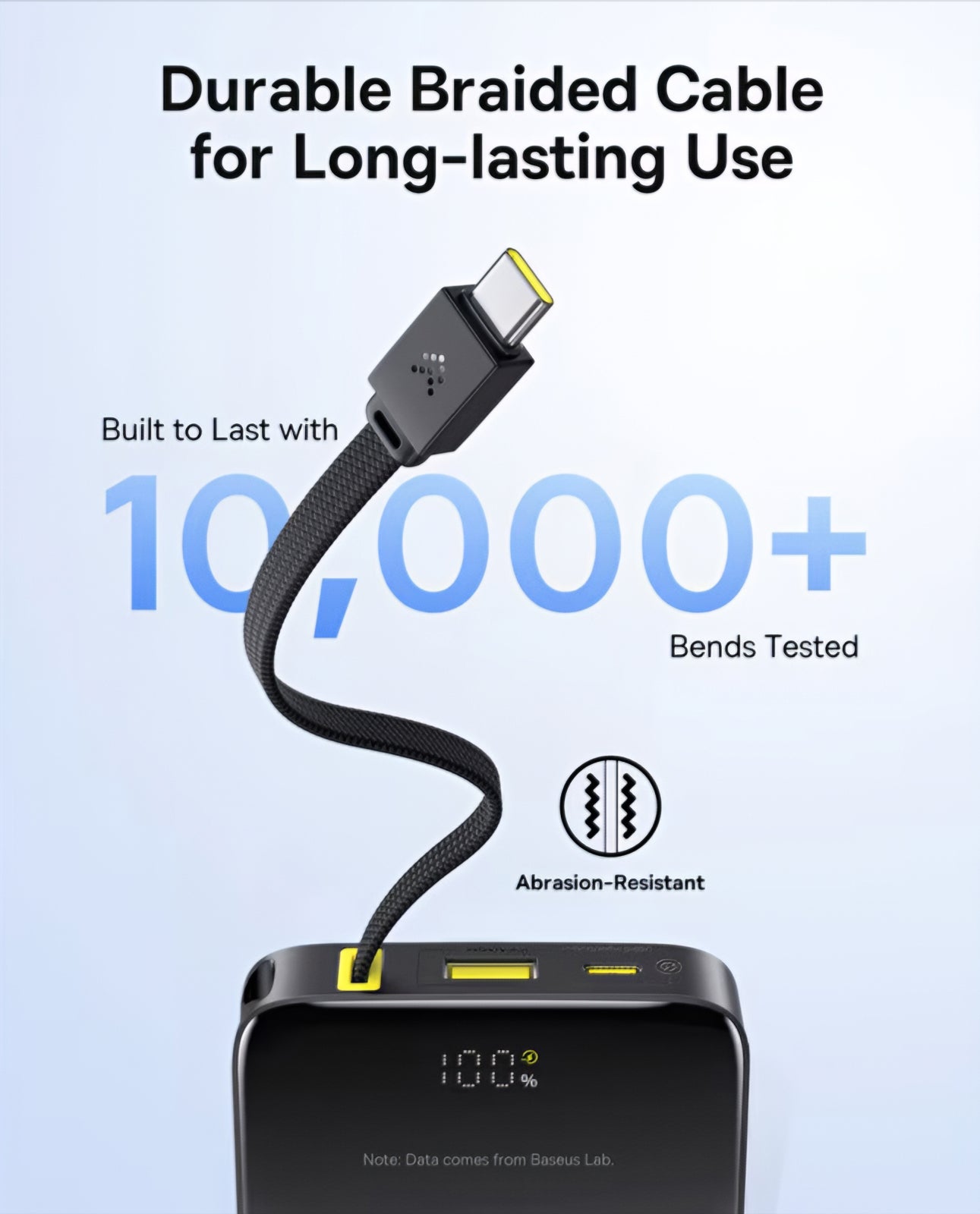 Ulkoinen akku Baseus EnerFill Bipow2 Pro, 10000mAh, 22.5W, QC + PD, 1 x USB-A - 2 x USB-C, Musta E0027600