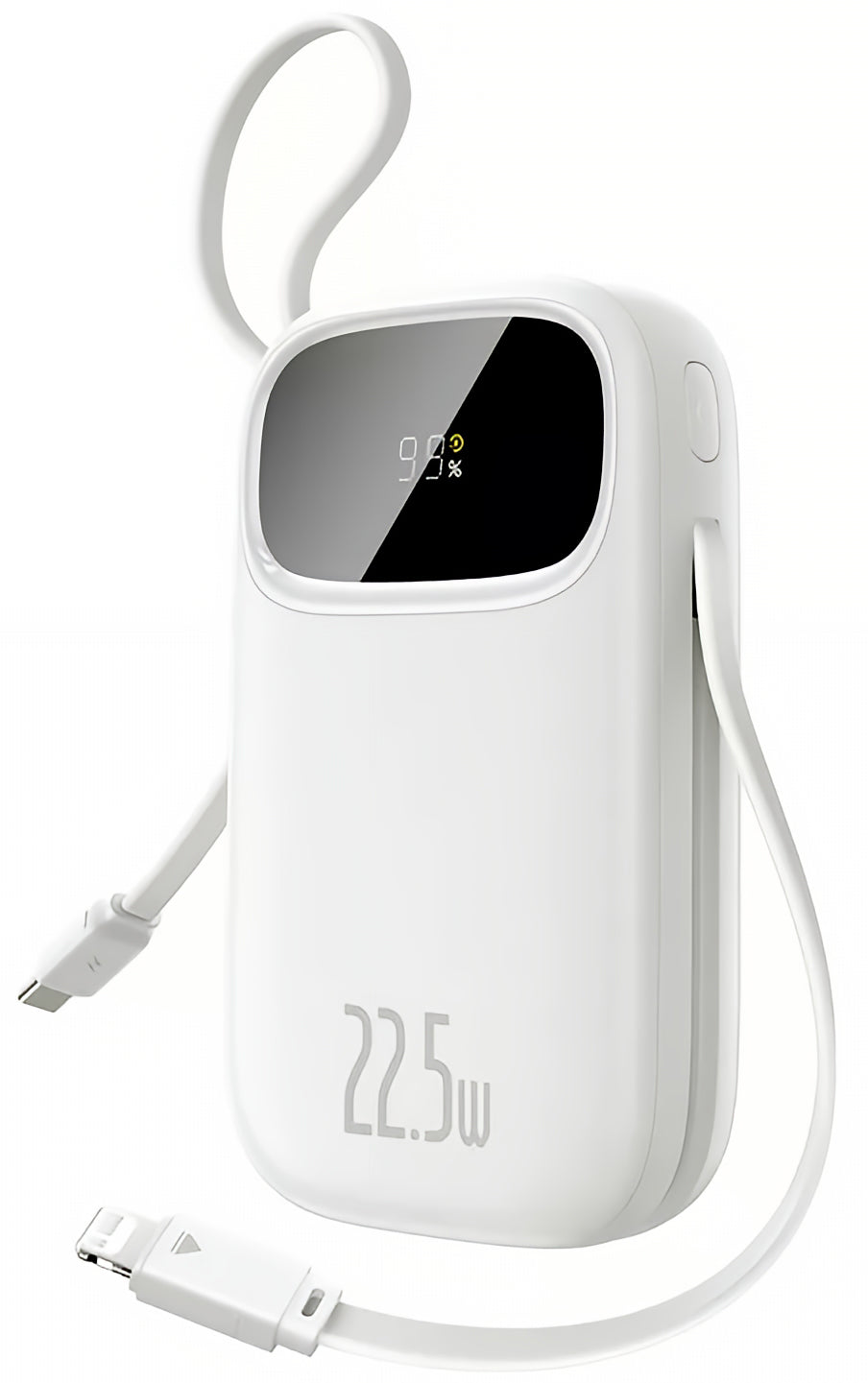 Baseus EnerFill FC31 ulkoinen akku, 10000mAh, 22,5W, QC + PD, 1 x Lightning - 1 x USB-A - 2 x USB-C, Valkoinen P10082106213-00