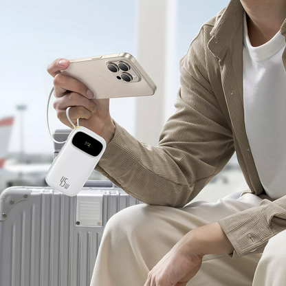 Baseus EnerFill FC31 ulkoinen akku, 20000mAh, 45W, QC + PD, 1 x Lightning - 1 x USB-A - 2 x USB-C, Valkoinen P10082105213-00