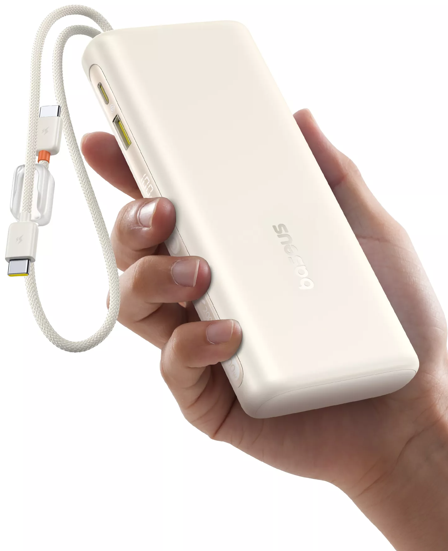 Baseus EnerFill FC41 ulkoinen akku, 20000mAh, 100W, QC + PD, 1 x USB-A - 3 x USB-C, Valkoinen E0028N04