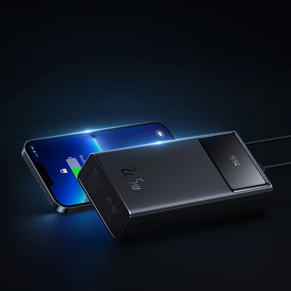 Ulkoinen akku Baseus EnerFill FP41, 30000mAh, 22.5W, QC + PD, 1 x USB-C - 2 x USB-A, Musta