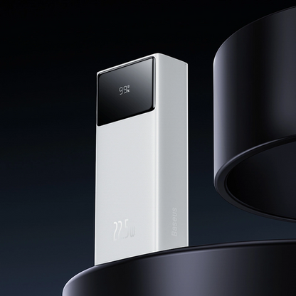 Ulkoinen akku Baseus EnerFill FP41, 30000mAh, 22.5W, QC + PD, 1 x USB-C - 2 x USB-A, Valkoinen