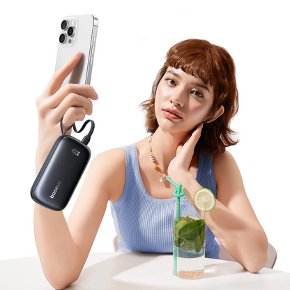 Ulkoinen akku Baseus EnerFill FC21 QPow 3 Ultra, 10000mAh, 22.5W, QC + PD, 1 x USB-A - 1 x USB-C, Musta