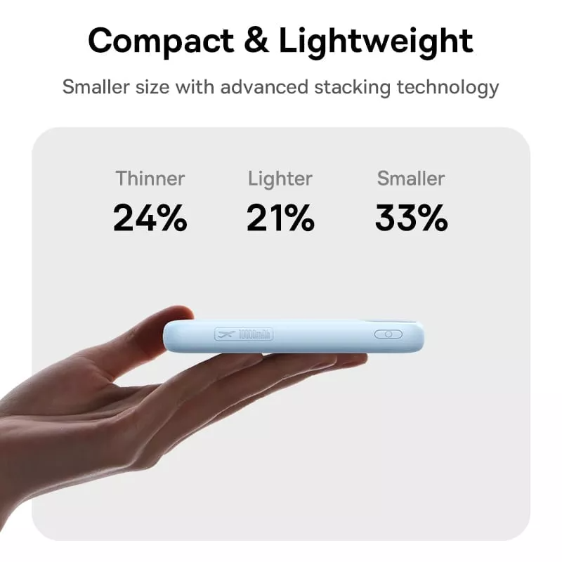 Baseus EnerFill FC11 ulkoinen akku, 10000mAh, 22.5W, QC + PD, 1 x Lightning - 1 x USB-A - 2 x USB-C, Musta E0027R04