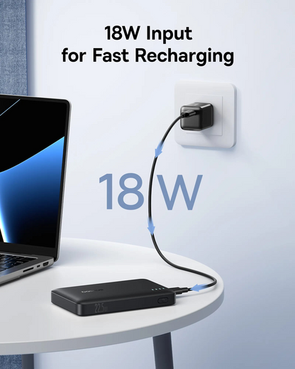 Ulkoinen akku Baseus EnerFill FP21, 10000mAh, 22.5W, QC + PD, 1 x USB-A - 2 x USB-C, Musta P1008210D123-00