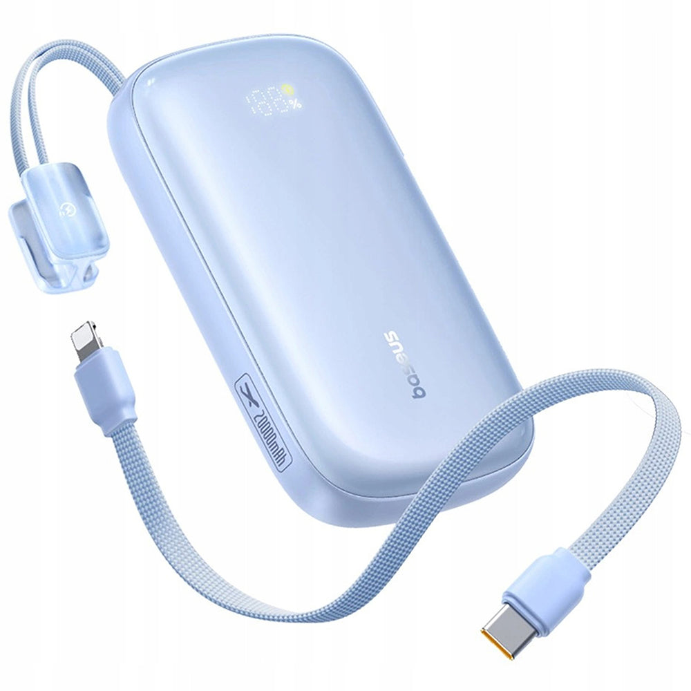 Baseus EnerFill FC21 Qpow 3 Ultra ulkoinen akku, 10000mAh, 45W, QC + PD, 1 x USB-A - 1 x USB-C, Sininen E0027Q03