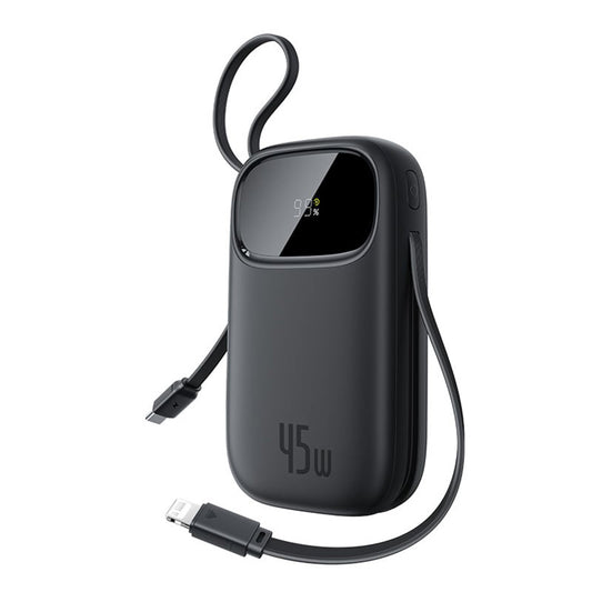 Baseus EnerFill FC31 Qpow 3 ulkoinen akku, 10000mAh, 45W, QC + PD, 1 x Lightning - 1 x USB-A - 2 x USB-C, Musta E0028C00
