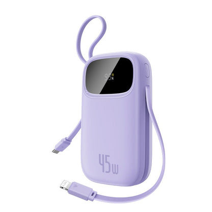 Baseus EnerFill FC31 Qpow 3 ulkoinen akku, 20000mAh, 45W, QC + PD, 1 x Lightning - 1 x USB-A - 2 x USB-C, Violetti E0028D02