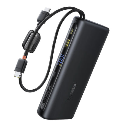 Baseus EnerFill FC41 ulkoinen akku, 25000mAh, 145W, QC + PD, 1 x USB-A - 3 x USB-C, Musta E0028H03