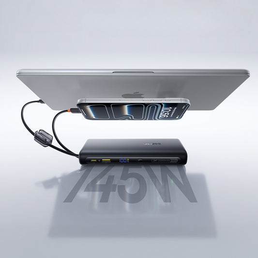 Baseus EnerFill FC41 External Battery, 25000mAh, 145W, QC + PD, 1 x USB-A - 3 x USB-C, Black E0028H03