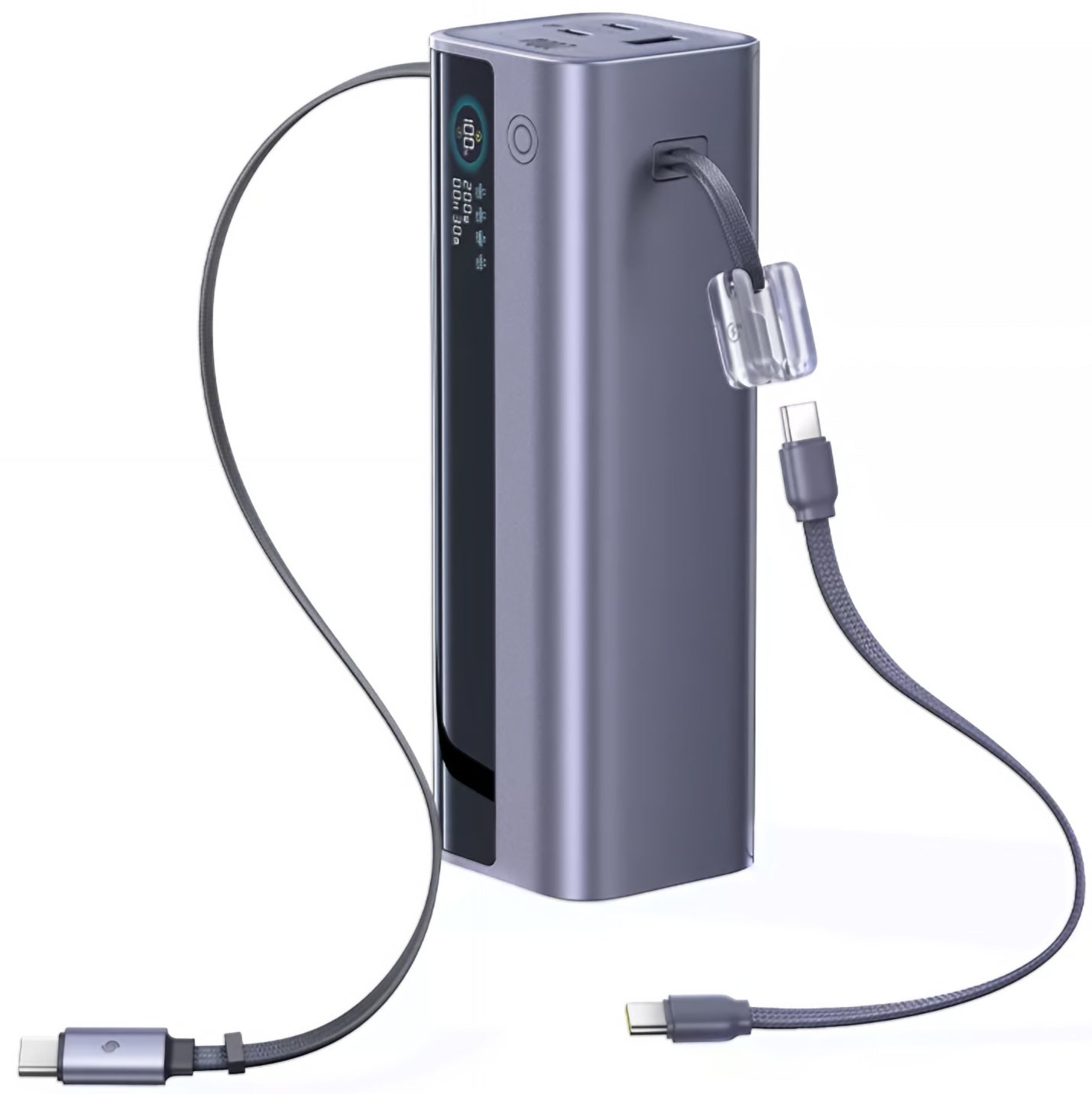 Baseus EnerGeek GR11 ulkoinen akku, 25000mAh, 200W, QC + PD, 1 x USB-A - 3 x USB-C, harmaa E0028Q00