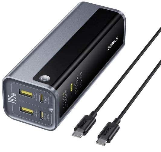 Ulkoinen akku Baseus EnerGeek GP12, 20800mAh, 145W, QC + PD, 2 x USB-A - 2 x USB-C, Harmaa P10082109813-00