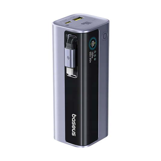 Ulkoinen akku Baseus EnerGeek GR11, 10000mAh, 100W, QC + PD, 1 x USB-A - 2 x USB-C, Harmaa E0027A01