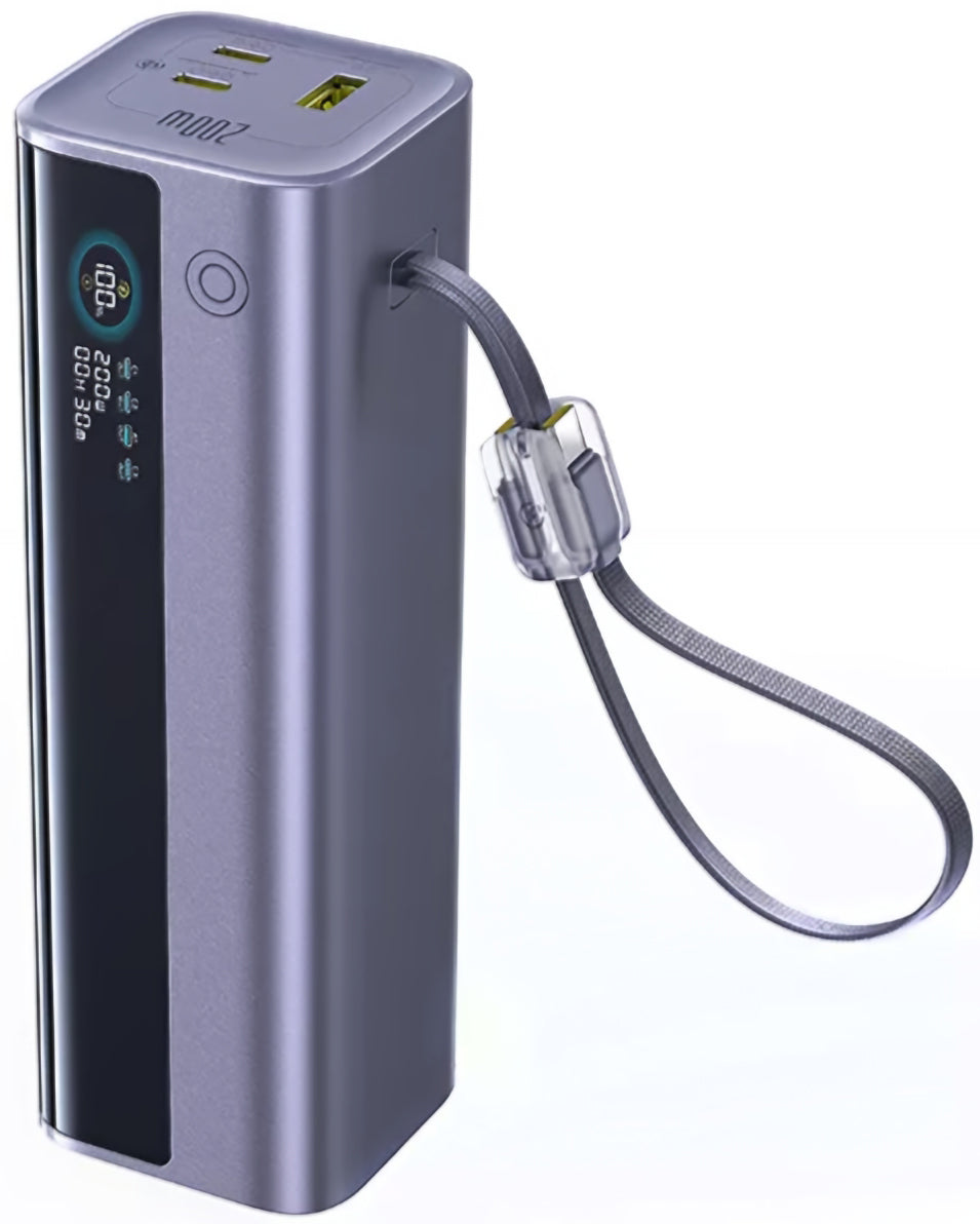Baseus EnerGeek GR11 ulkoinen akku, 25000mAh, 200W, QC + PD, 1 x USB-A - 3 x USB-C, harmaa E0028Q00