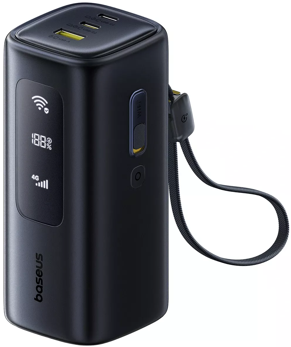 Baseus EnerGeek GX11 ulkoinen akku, 20000mAh, 67W, QC + PD, 1 x USB-A - 2 x USB-C, Musta E0025701