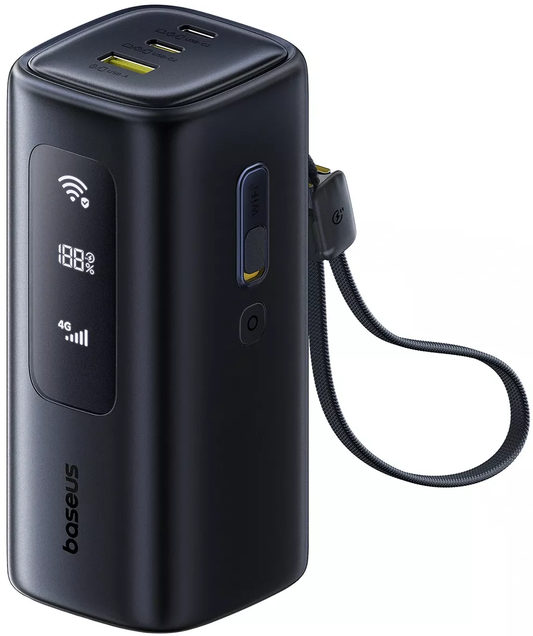 Baseus EnerGeek GX11 ulkoinen akku, 20000mAh, 67W, QC + PD, 1 x USB-A - 2 x USB-C, Musta E0025701
