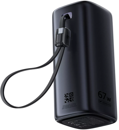 Baseus EnerGeek GX11 ulkoinen akku, 20000mAh, 67W, QC + PD, 1 x USB-A - 2 x USB-C, Musta E0025701