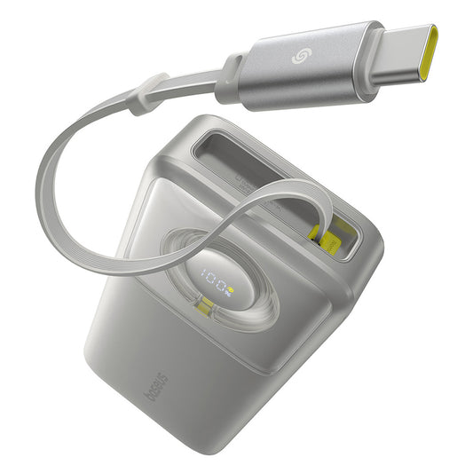 Ulkoinen akku Baseus Free2Pull, 20000mAh, 65W, PD, 2 x USB-C, Harmaa P10073700843-00