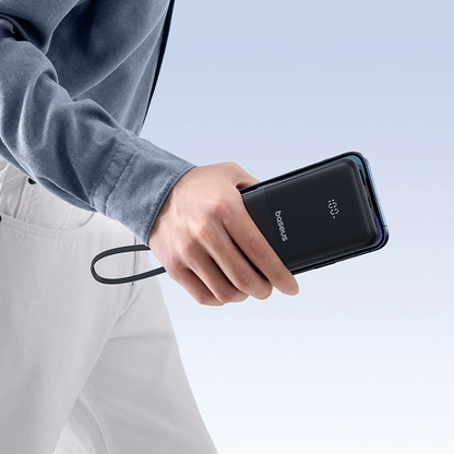 Baseus Lipow External Battery, 10000mAh, 22.5W, QC + PD, 1 x Lightning - 1 x USB-A - 2 x USB-C, Black P10079101123-00
