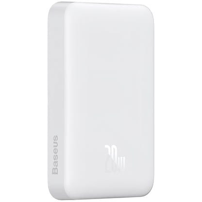 Baseus Magnetic Mini Ulkoinen Akku, 10000mAh, 20W, PD + FQI, 1 x USB-C, Valkoinen P10059001223-00