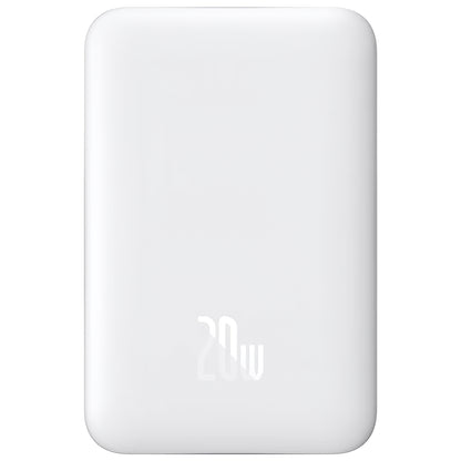 Baseus Magnetic Mini Ulkoinen Akku, 10000mAh, 20W, PD + FQI, 1 x USB-C, Valkoinen P10059001223-00