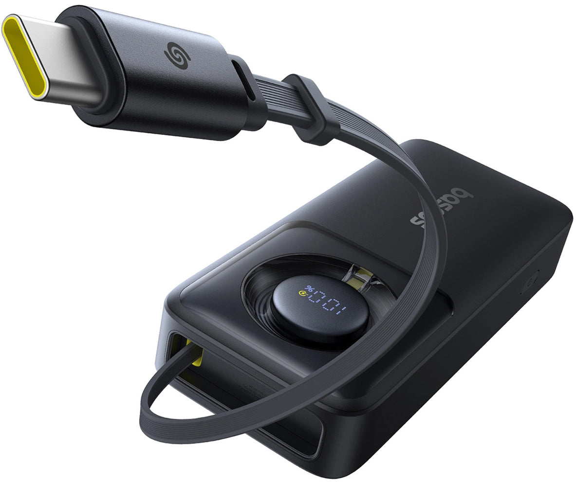 Ulkoinen akku Baseus OS Free2Pull, 10000mAh, 30W, PD, 2 x USB-C, Musta P10073701123-00