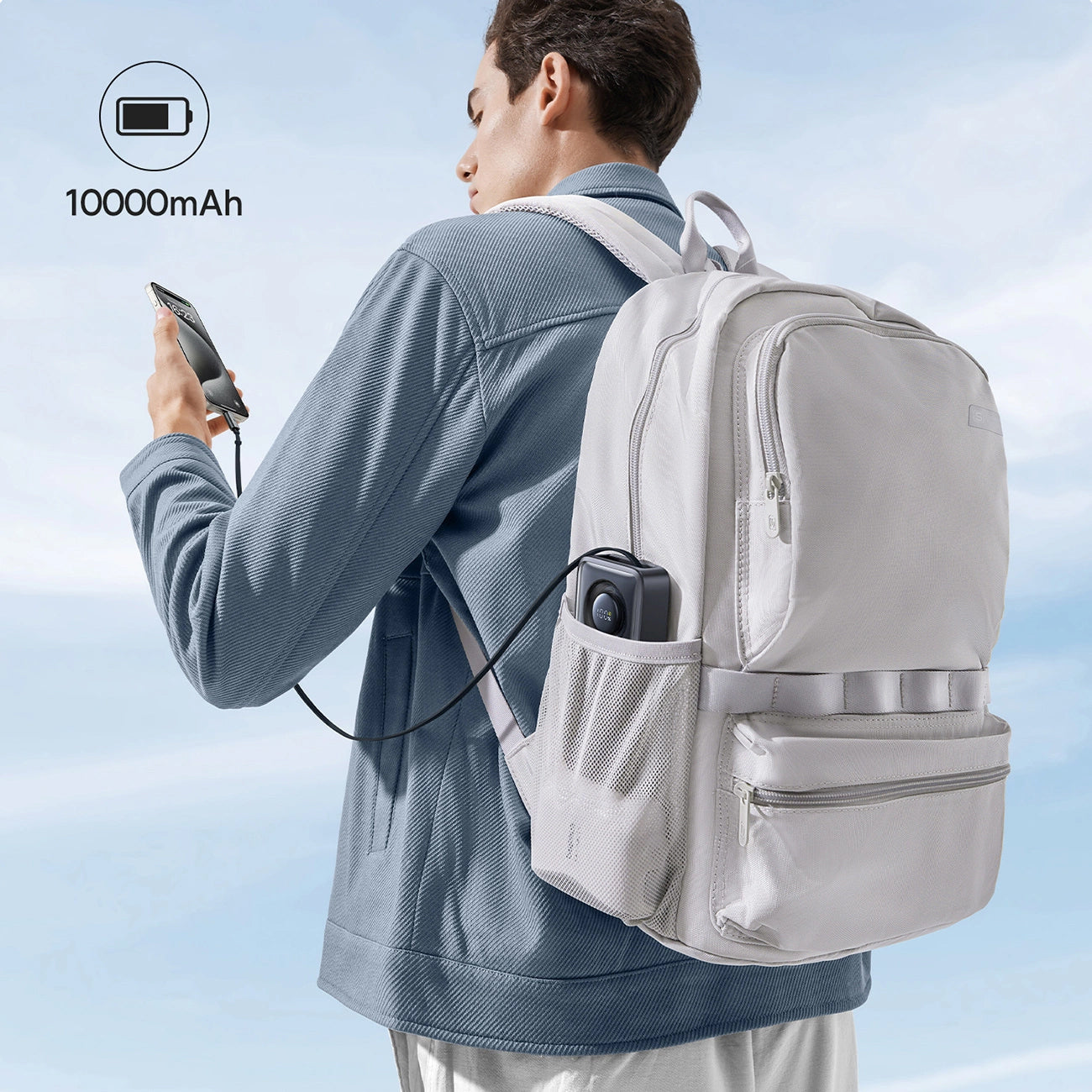 Ulkoinen akku Baseus OS Free2Pull, 10000mAh, 30W, PD, 2 x USB-C, Musta P10073701123-00