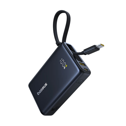 Baseus PicoGo Ulkoinen Akku, 10000mAh, 45W, QC + PD, 1 x USB-A - 2 x USB-C, Musta P10076803123-00